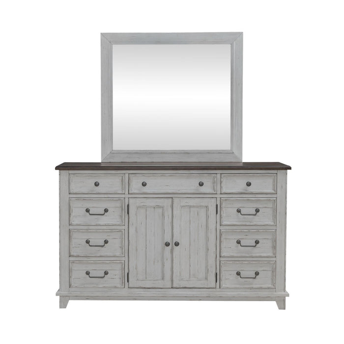 River Place - Dresser & Mirror - White