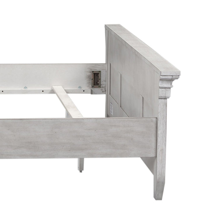 Heartland - King Panel Footboard - Antique White / Tobacco Tops