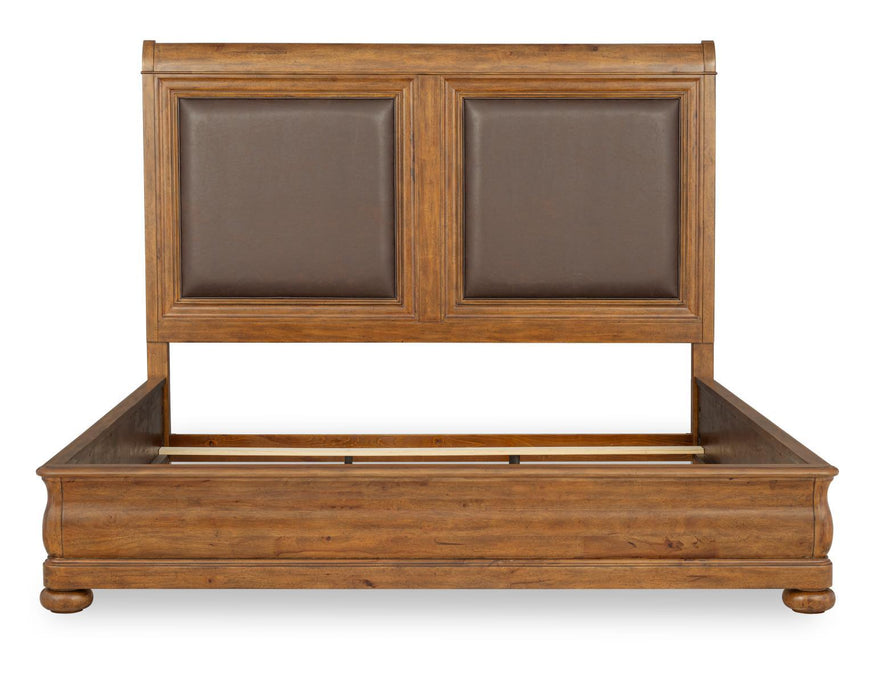 Echelon - Upholstered Sleigh Headboard King - Heritage Walnut