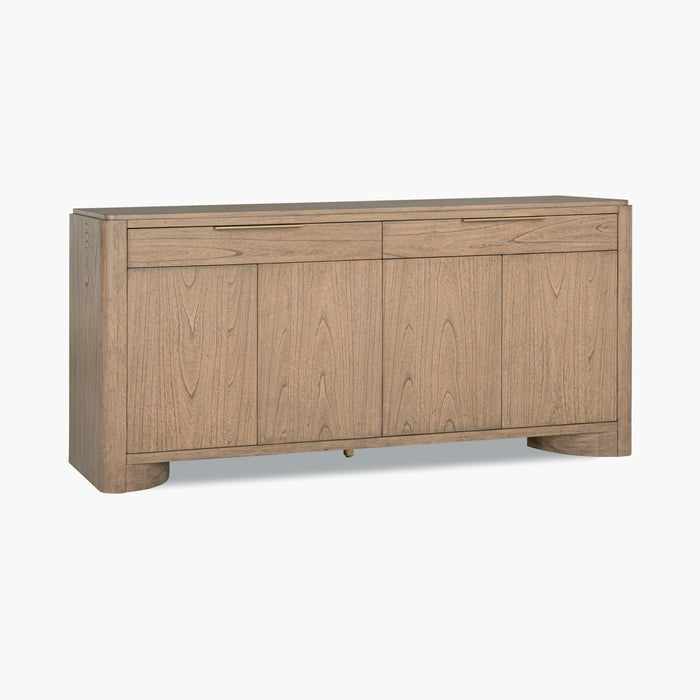 Alden - Credenza (2 Drawers, Silverware Tray In RSF Drawer, 4 Doors, 2 Adjustable Shelves) - Stonewashed
