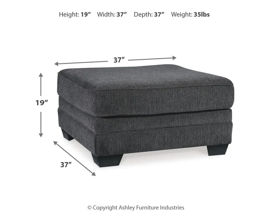 Tracling - Oversized Accent Ottoman - Slate