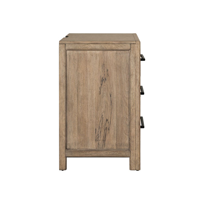 Proximity Place - Nightstand With Charging Station - Barley Buff