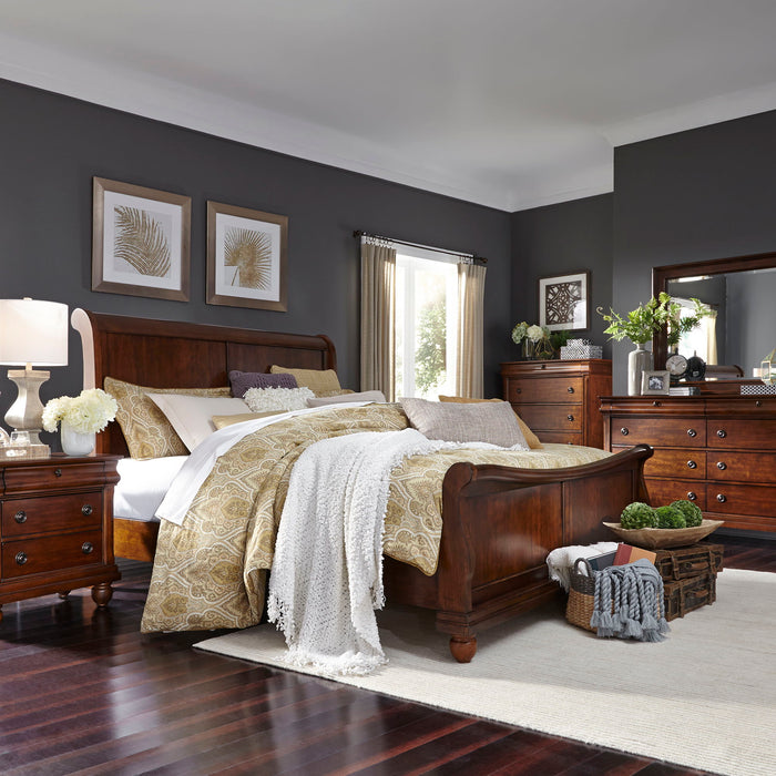 Rustic Traditions - Sleigh Bed, Dresser & Mirror