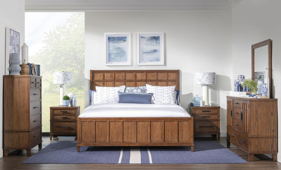 Horizons - Twin Panel Headboard - Dark Amber