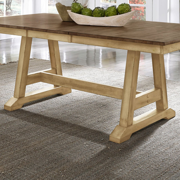 Lindsey Farm - Trestle Table Base - Natural & Brown
