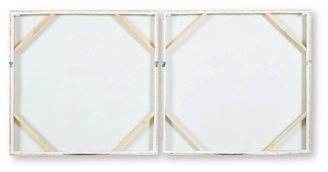 Amoryville - Taupe / Green / Gold Finish - Wall Art Set (Set of 2)