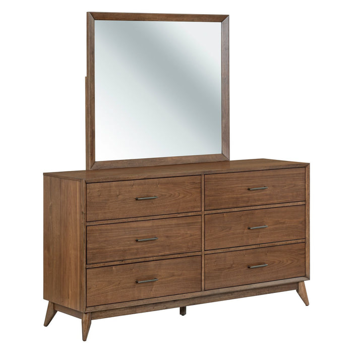 Century Modern - Dresser & Mirror - Light Brown