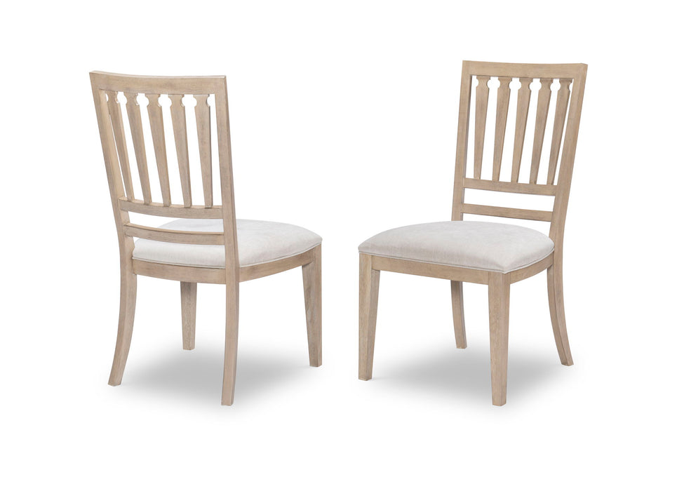 Edgewater - Slat Back Side Chair (Set of 2) - Light Brown