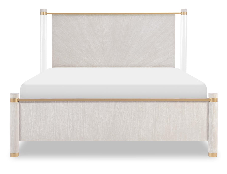 Miramar - Complete Panel Bed Acrylic Posts Wood Caps