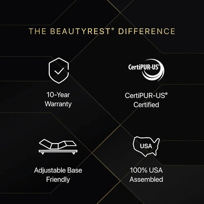 Black Series Two 16.25" Plush Pillow Top Mattress by Beautyrest