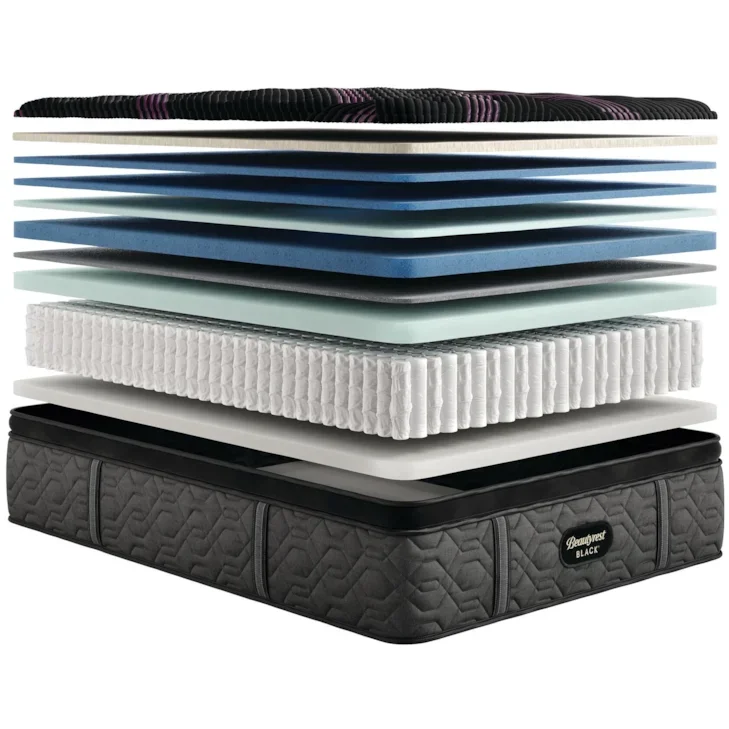Black Series Two 16.25" Plush Pillow Top Mattress by Beautyrest