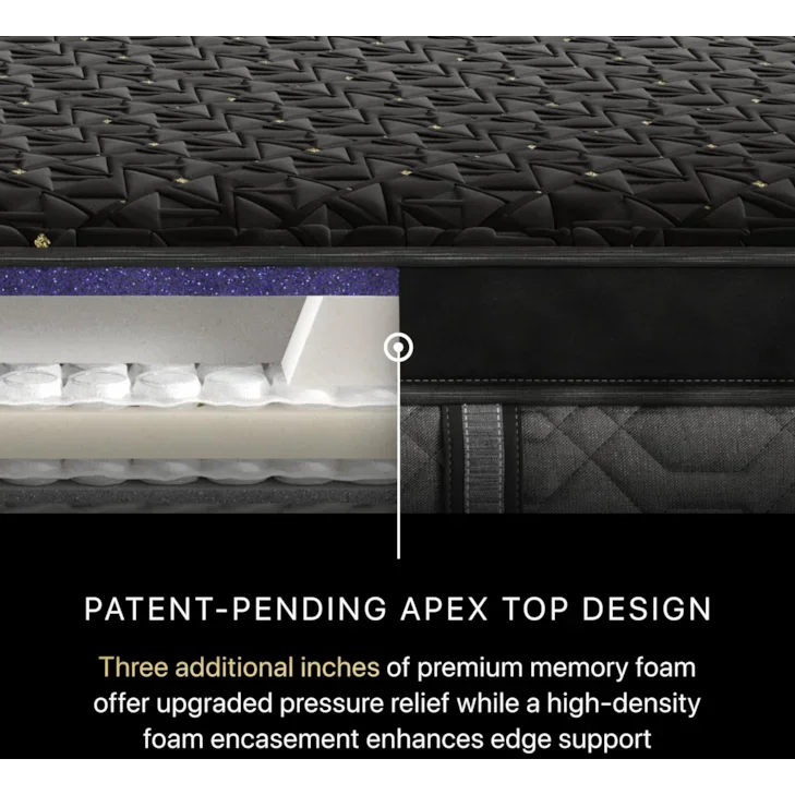 Black Series Four 16" Hybrid Firm Apex Pillow Top Mattress by Beautyrest