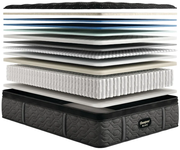 Black Series Three 16.25" Medium Pillow Top Mattress by Beautyrest
