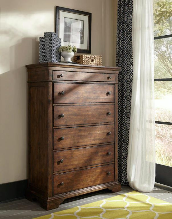 Trisha Yearwood Home - 6 Drawers Chest - Coffee Brown