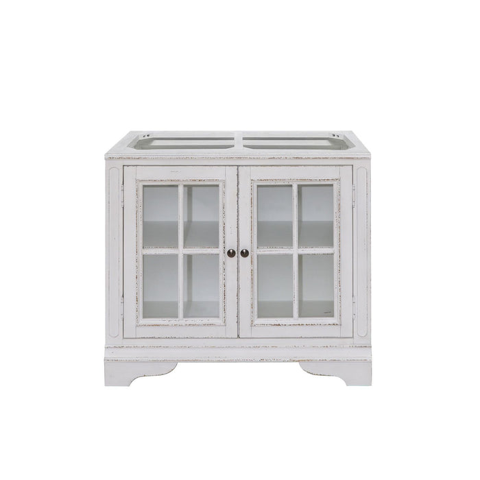 Magnolia Manor - Bunching Display Cabinet Base - Antique White