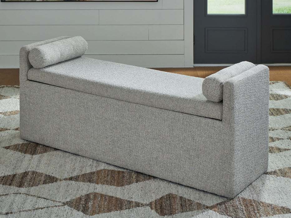 Galliden - Beige - Large Upholstered Dining Room Bench