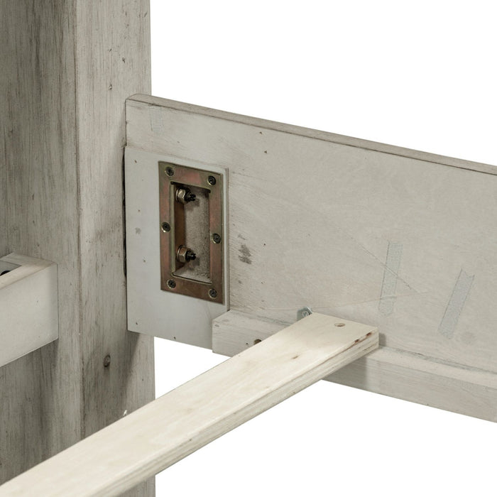 Heartland - Panel Bed Rails - Antique White / Tobacco Tops
