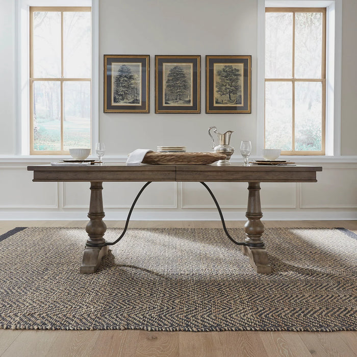 Americana Farmhouse - Trestle Table Base - Light Brown