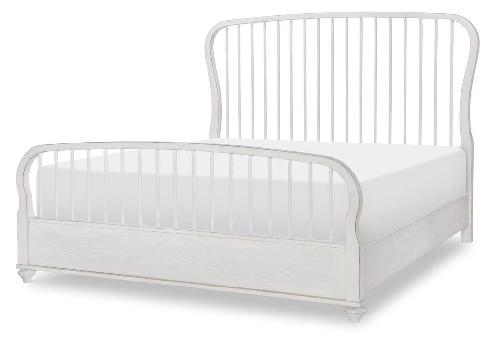 Cottage Park - Spindle Footboard Queen - Aged White
