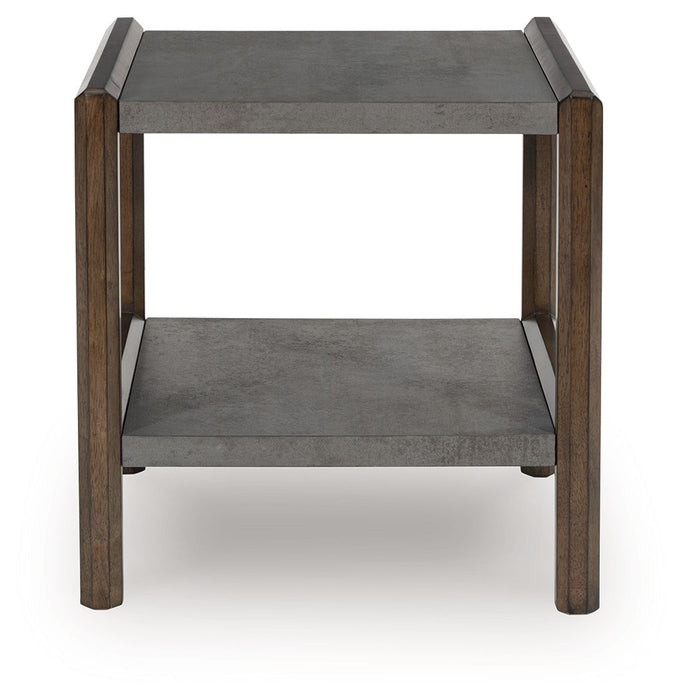 Kallenny - Brown / Gray - Rectangular End Table