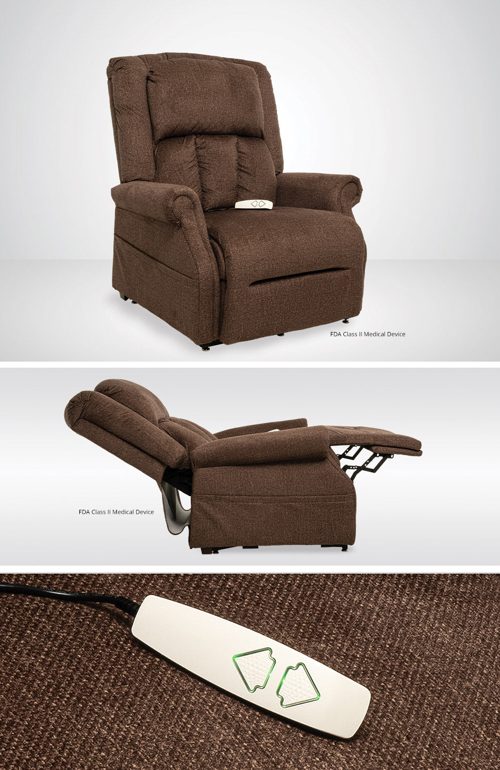 Mega Motion MM-7001 Trio Tenacity XL Heavy-Duty Power Lift Recliner