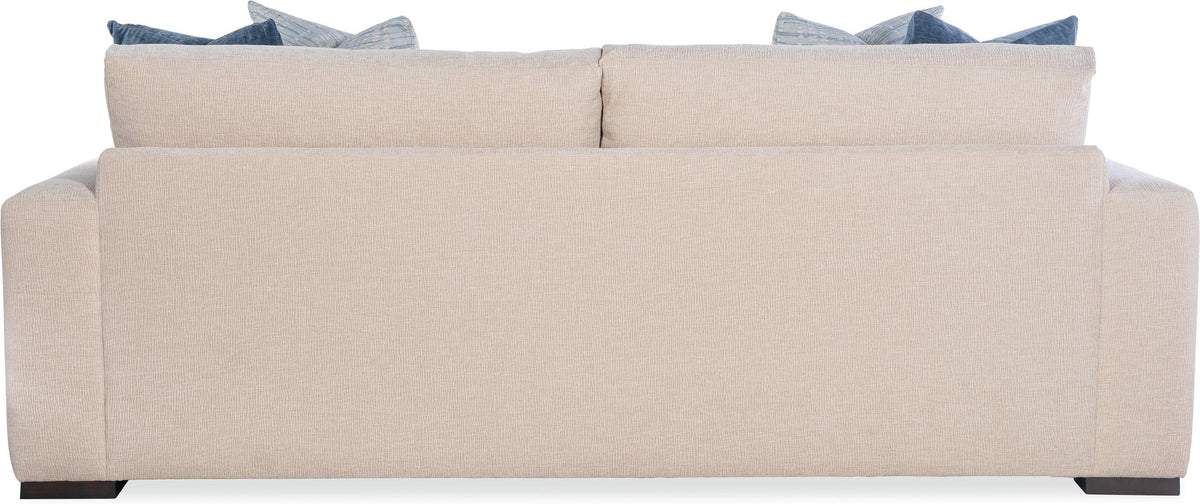 Finn Sofa in Minsk 10, Greige finish, Milano 23 and Tidal 22 pillows — Craftmaster manufacturer photograph