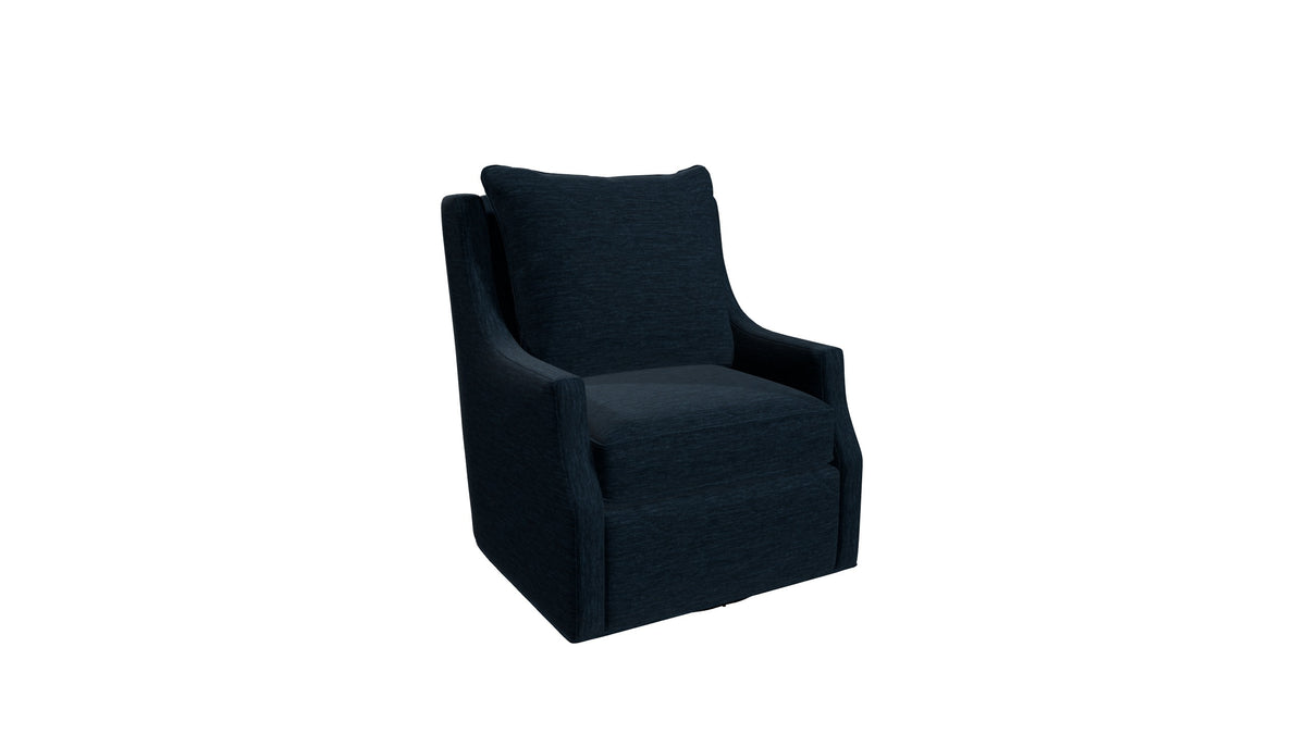 Birdie Swivel Chair in Milano 23 by Craftmaster — angle manufacturer visualization, Milano 23