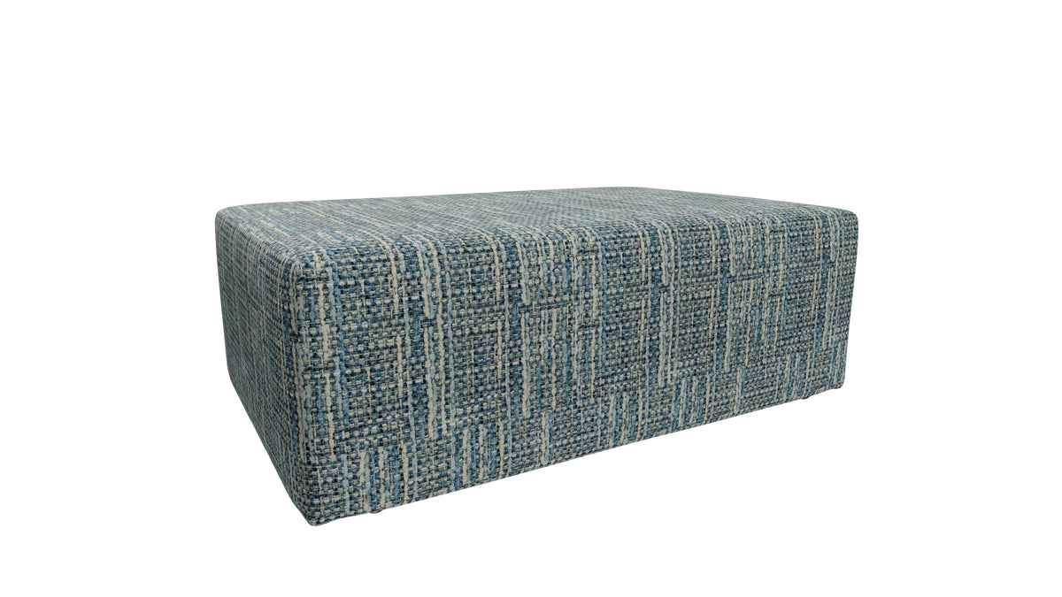 Channing Cocktail Ottoman in Atlantic 22 by Craftmaster — angle manufacturer visualization, Atlantic 22