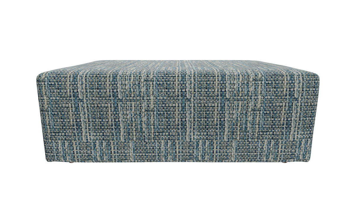 Channing Cocktail Ottoman in Atlantic 22 by Craftmaster — front manufacturer visualization, Atlantic 22