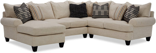 Clayton sectional by Craftmaster — front-angle view in manufacturer reference upholstery