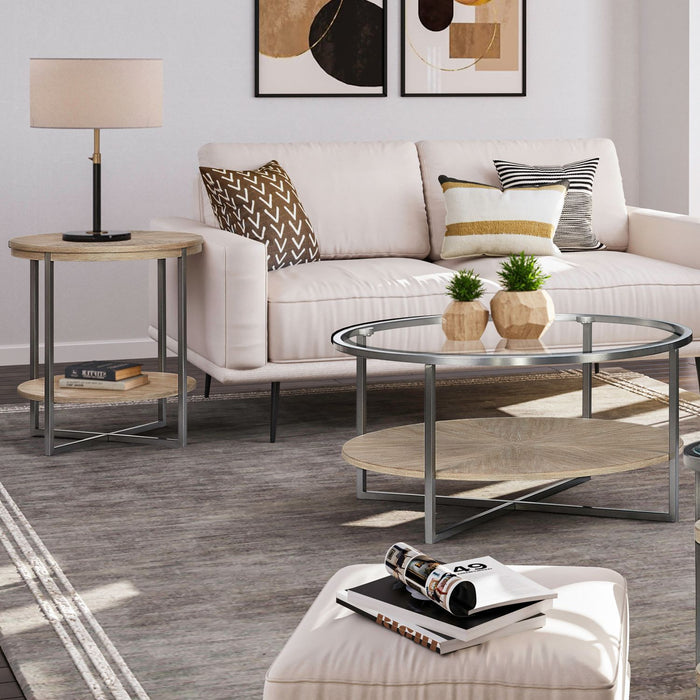 Paran Place - 3 Piece Table Set (Cocktail Table & 2 End Tables) - Natural