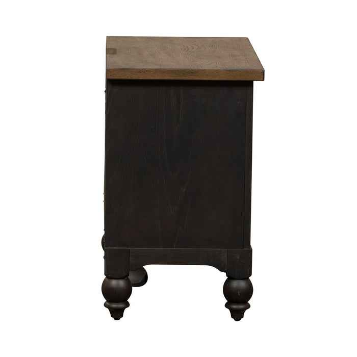 Americana Farmhouse - 2 Drawer Night Stand With Charging Station