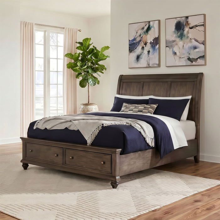 Twin Lakes - Queen Storage Footboard - Gray