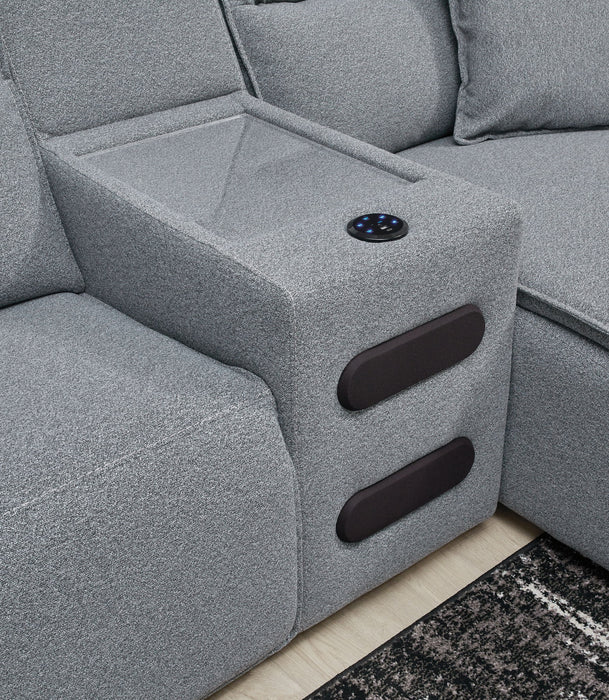 ModMax II - Salt And Pepper - Reclining Sectional