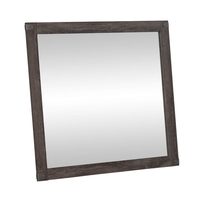 Lakeside Haven - Landscape Mirror - Dark Brown