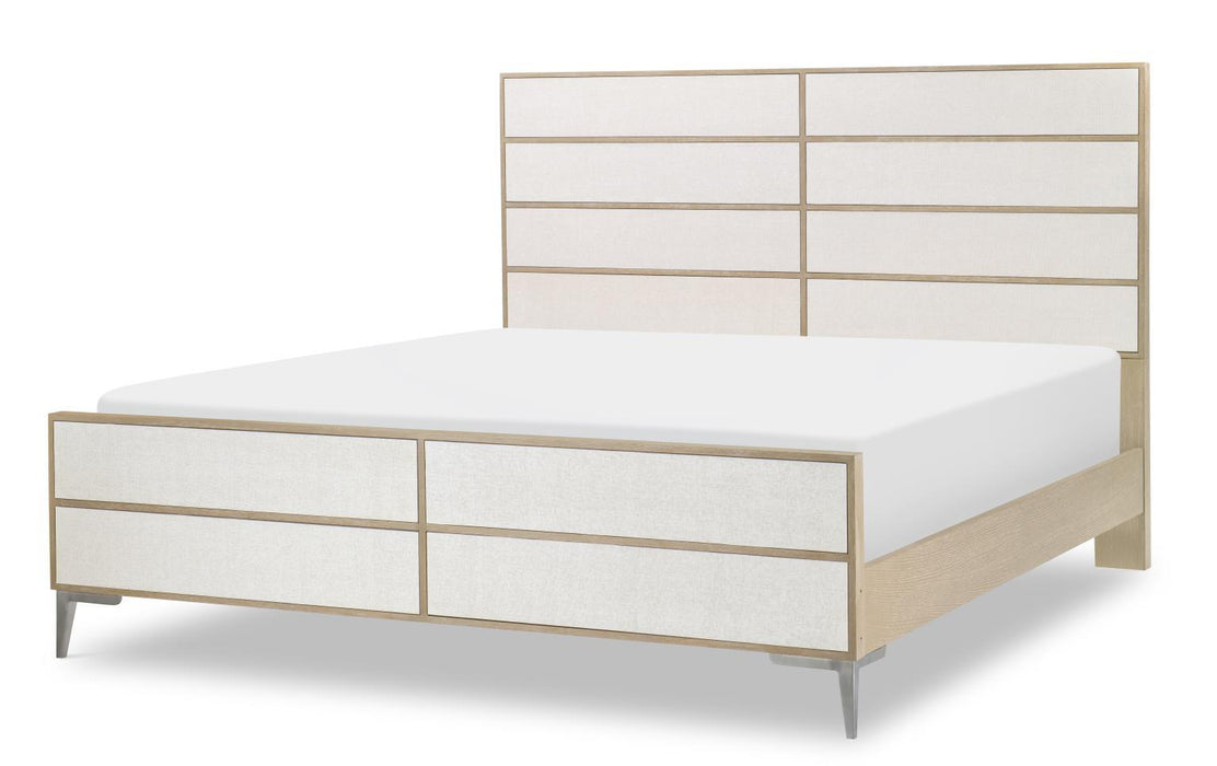 Biscayne - Rattan Panel Footboard King / California King - Malabar With Alabaster Fronts