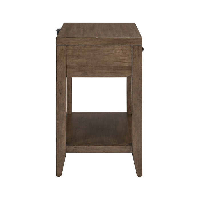 Shaker Lakes - Open Nightstand With Charging Station - Brown