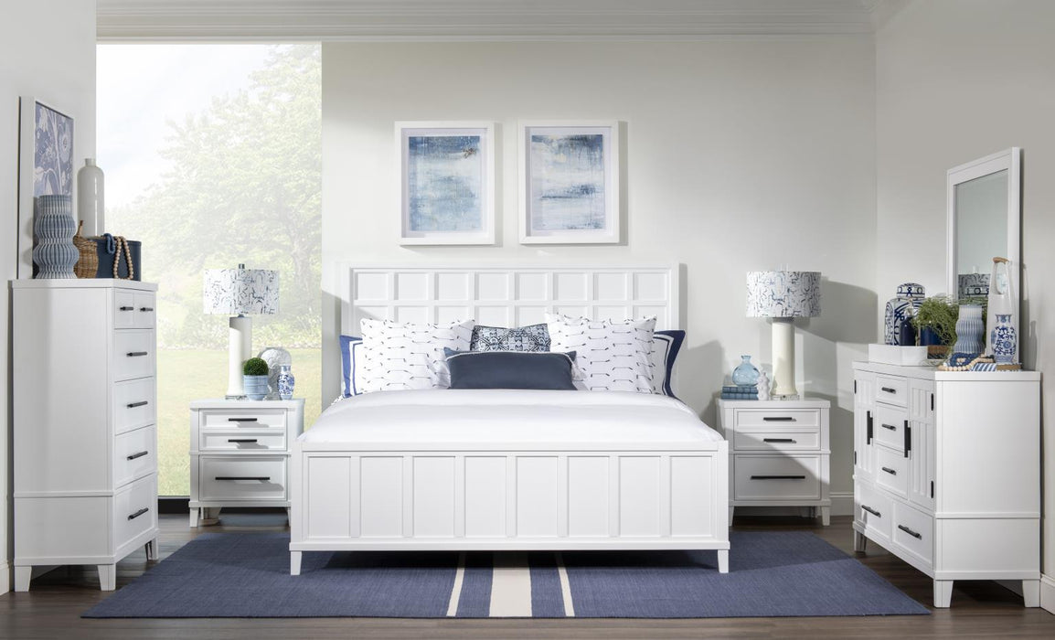 Horizons - Full Panel Headboard - Alabaster