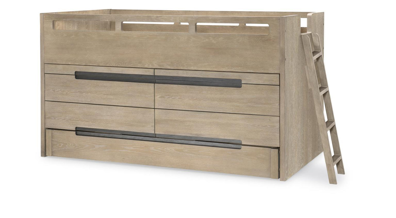 District - Side Frame With Slats - Weathered Oak