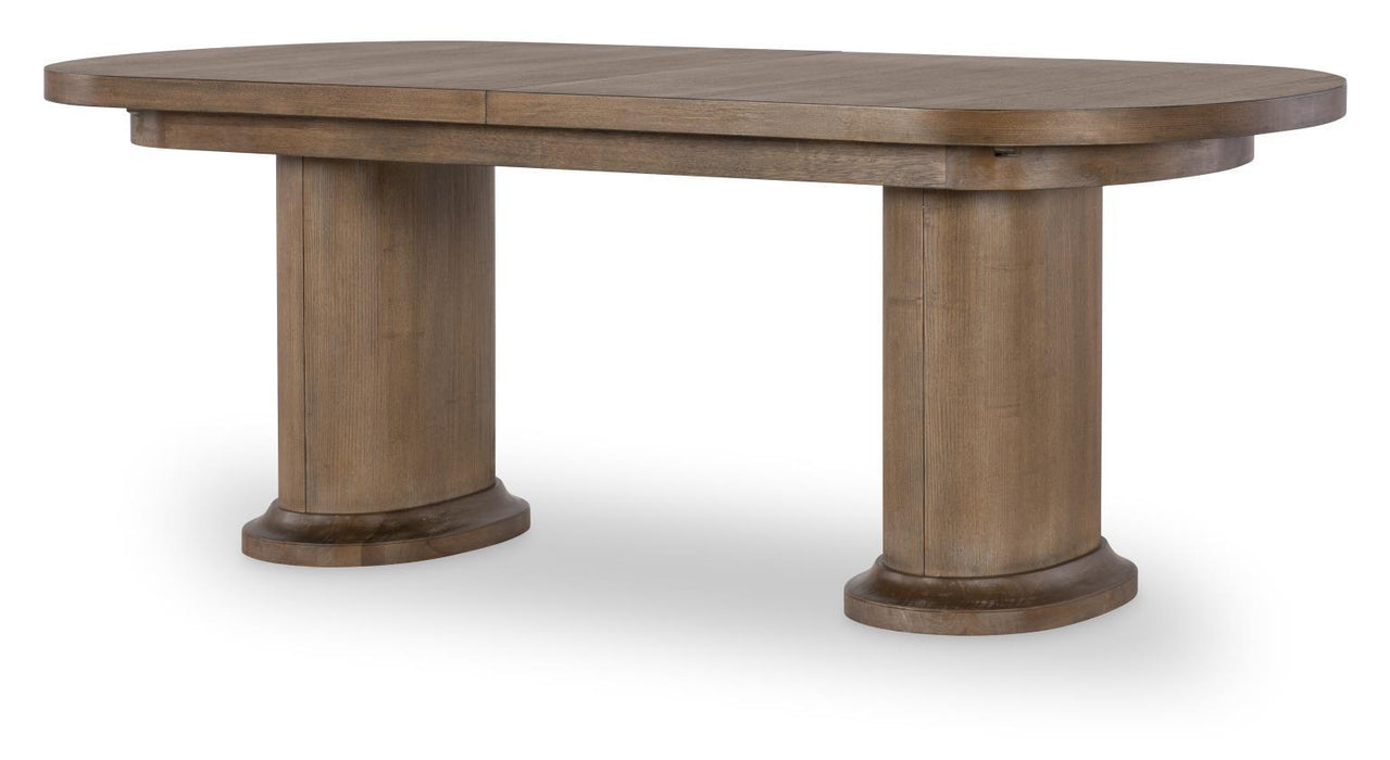 Harmony - Double Pedestal Dining Table Base - Ovation Tweed