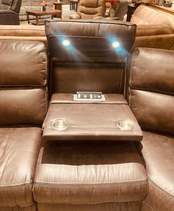 6-Piece Power Reclining Sectional w/Lighted lift Console & Power Headrest by Warehouse M