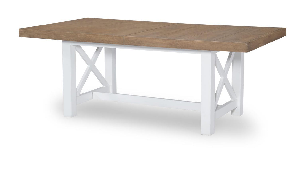 Franklin - Trestle Table Base - Harvest Oak / Natural White