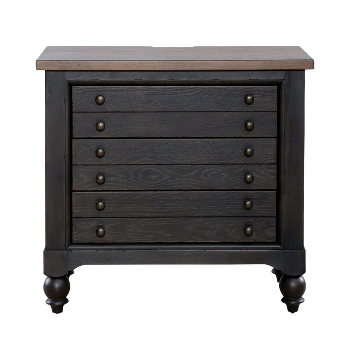 Americana Farmhouse - Bedside Chest With Charging Station