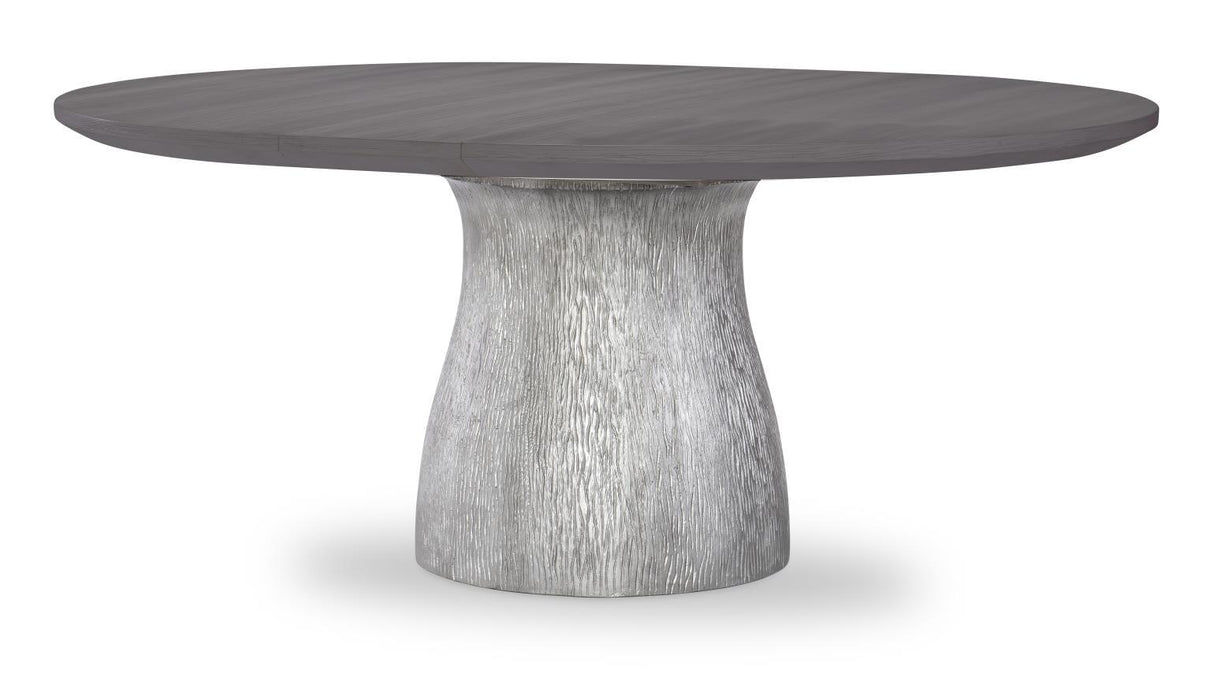 Terra Luna - Round Pedestal Table Base - White Cloud & Nightfall