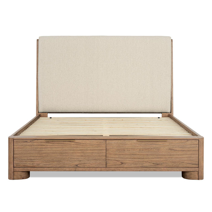 Alden - King Storage Footboard (With Slat Roll) - Stonewashed