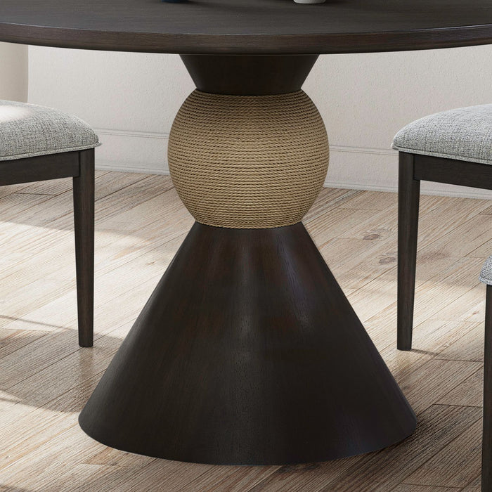 Briarcrest - 48" Pedestal Table Base - Dark Smoke