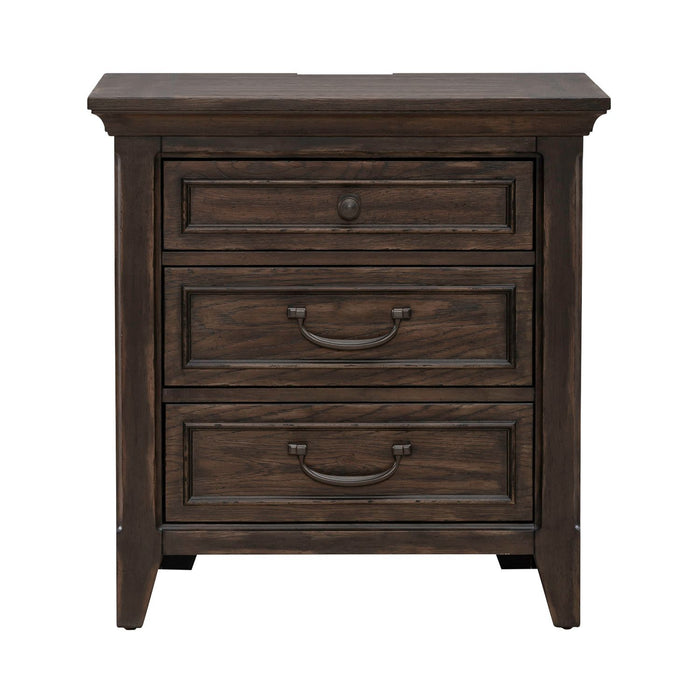 Paradise Valley - Nightstand With Charging Station - Dark Brown