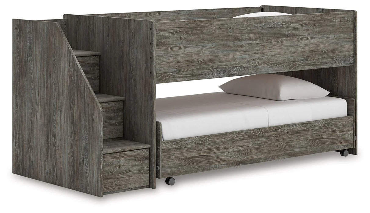 Frandern - Gray - Twin Over Twin Loft Bed