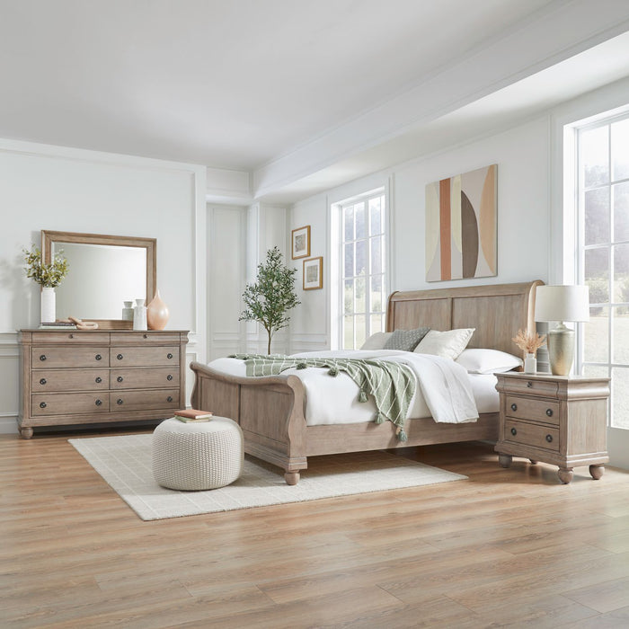 Rustic Traditions - Sleigh Bed, Dresser & Mirror