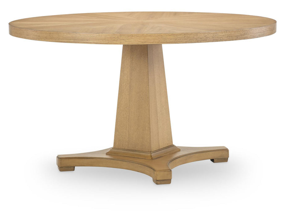 Linden - Round Pedestal Table Top - Honeyed Oak